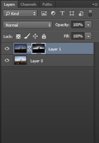 Add a layer mask for exposure blending