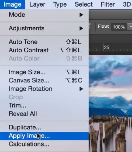 Apply image in photoshop