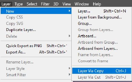 Copy Layer in Photoshop Layer>New>Layer Via Copy