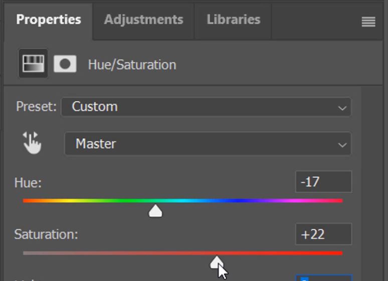 how to change the saturation of a layer in photoshop
