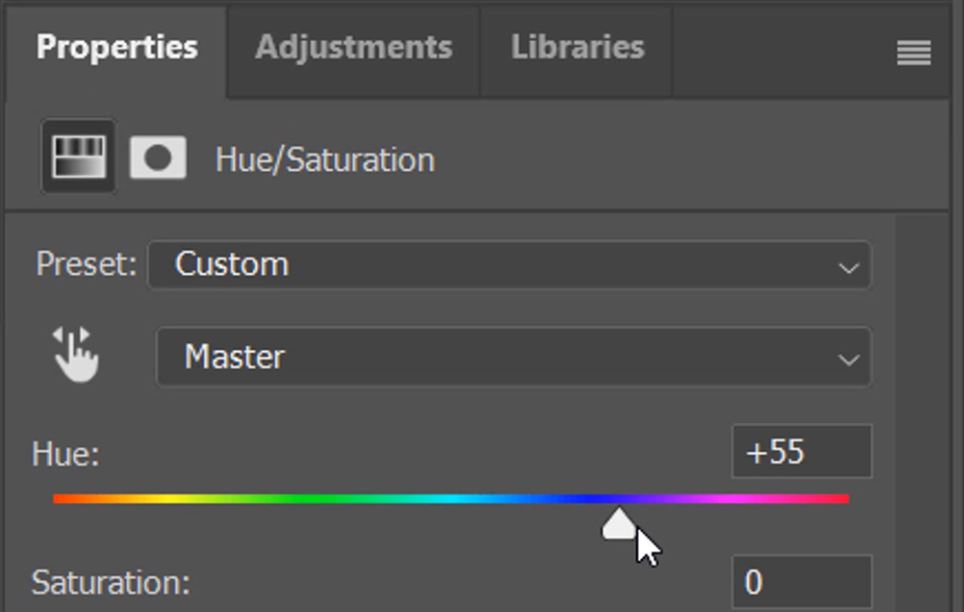 how to change hue in photoshop